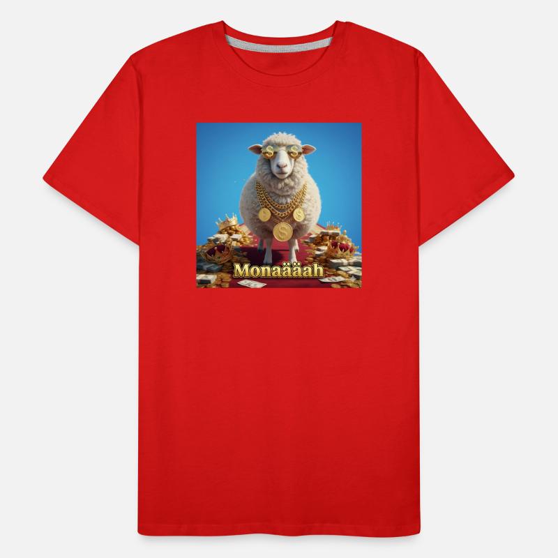 Mouton bling avec chaînes de pièces de monnaie T-shirt bio Premium Homme