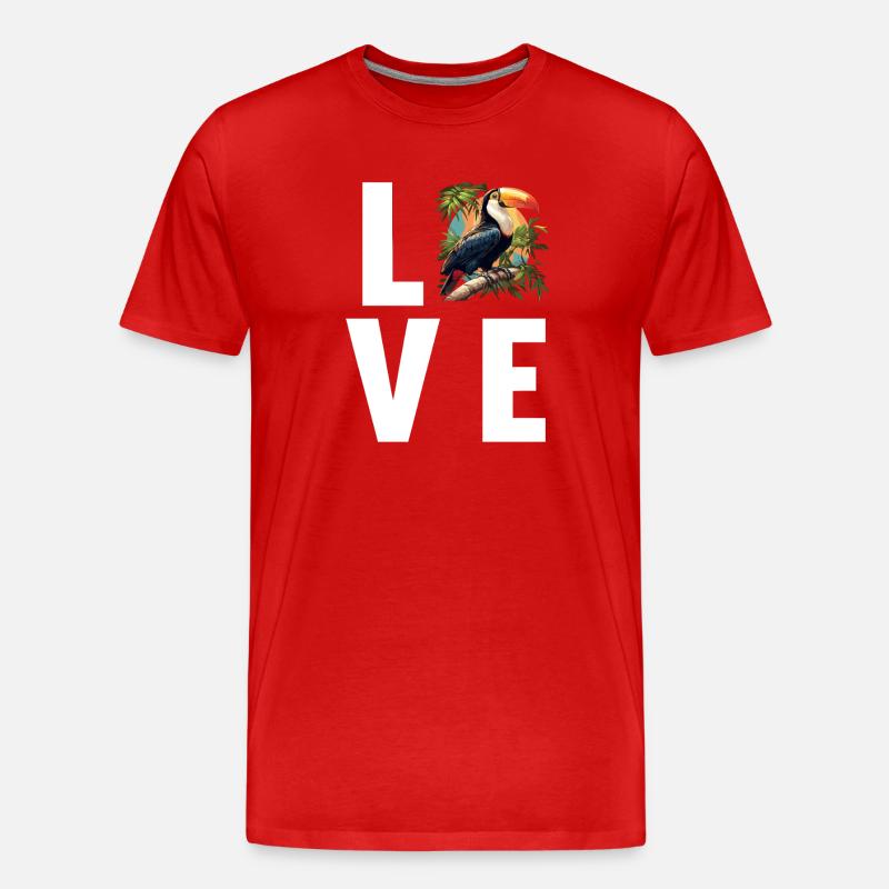Tukane Tukan - Männer Premium Bio T-Shirt - Rot