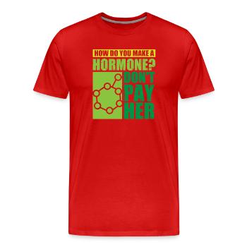 Biology Teacher Biologist Microbiology Biologist - Men's Premium Organic T-Shirt - red - Front - Damien (186cm)