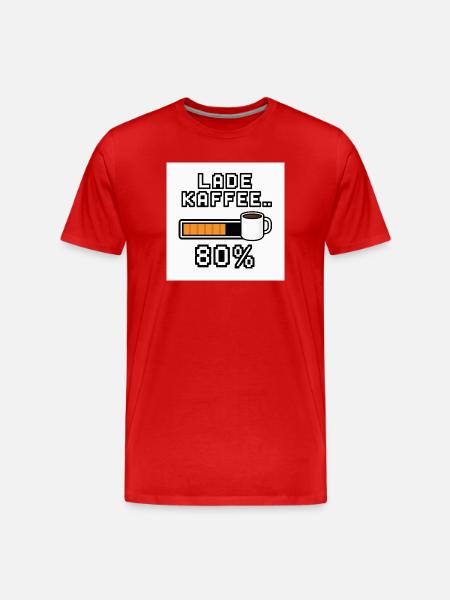 Load Coffee 80% - Men's Premium Organic T-Shirt - red
