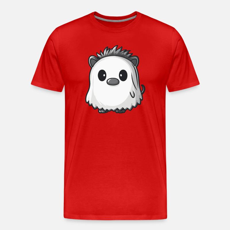 Igel Halloween Geist - Männer Premium Bio T-Shirt - Rot