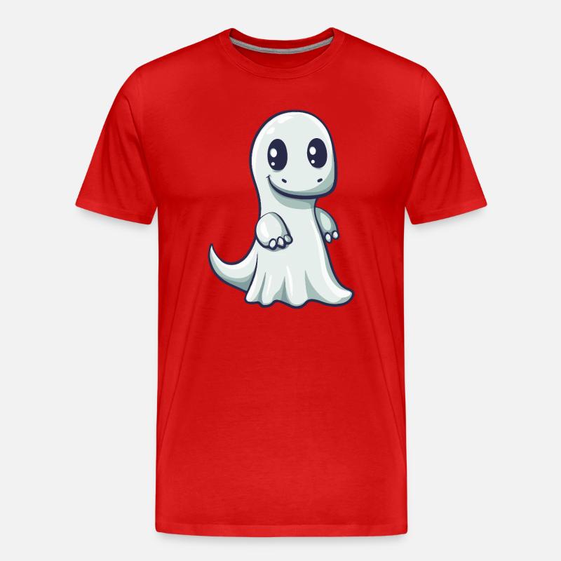 Dinosaurier brontosaurus Halloween Geist - Männer Premium Bio T-Shirt - Rot