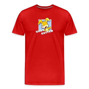 UGLY EASTER - Männer Premium Bio T-Shirt - Rot - Vorne - Damien (186cm)