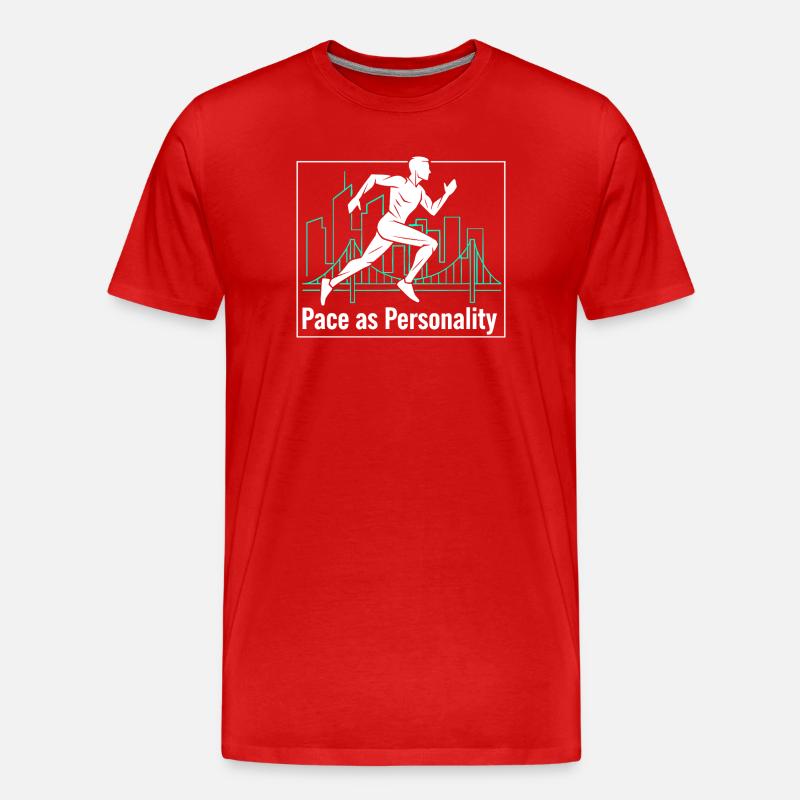 Pace as Personality - Männer Premium Bio T-Shirt - Rot