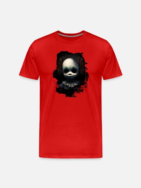 Broken doll face - Men's Premium Organic T-Shirt - red