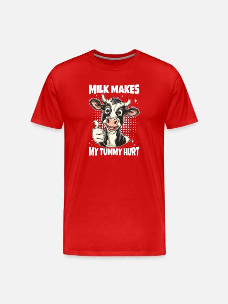 Lactose Intolerant Cow Saying - Men's Premium Organic T-Shirt - red