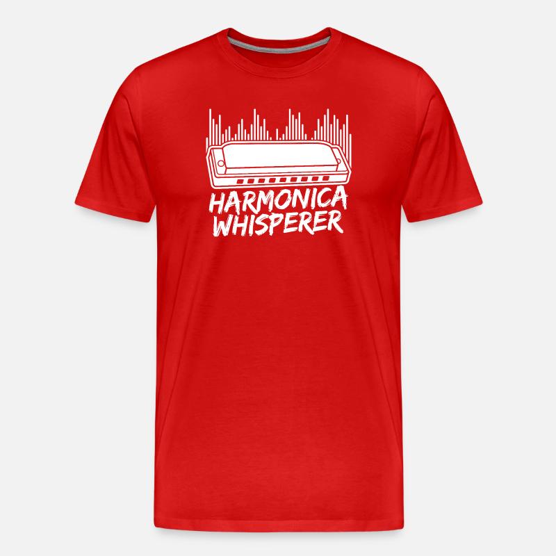 Harmonica Musican Whisperer Harmonica - T-shirt bio Premium Homme - rouge