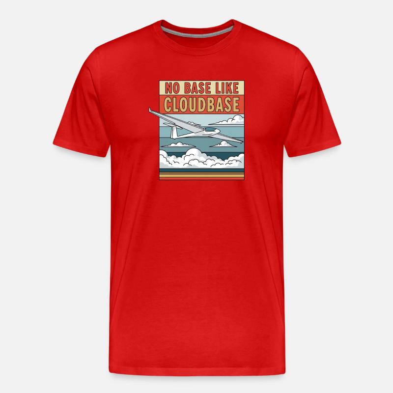 Pas de base comme Cloudbase - T-shirt bio Premium Homme - rouge