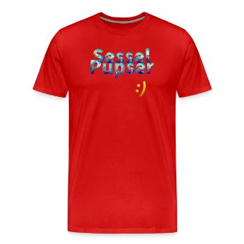 Armchair fart - Men's Premium Organic T-Shirt - red - Front - Damien (186cm)