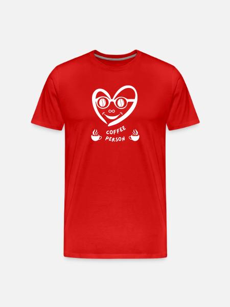 coffee_person - T-shirt bio Premium Homme - rouge