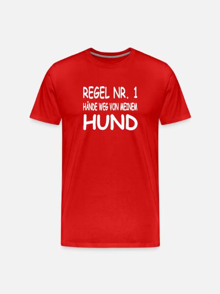 Hunde - Männer Premium Bio T-Shirt - Rot