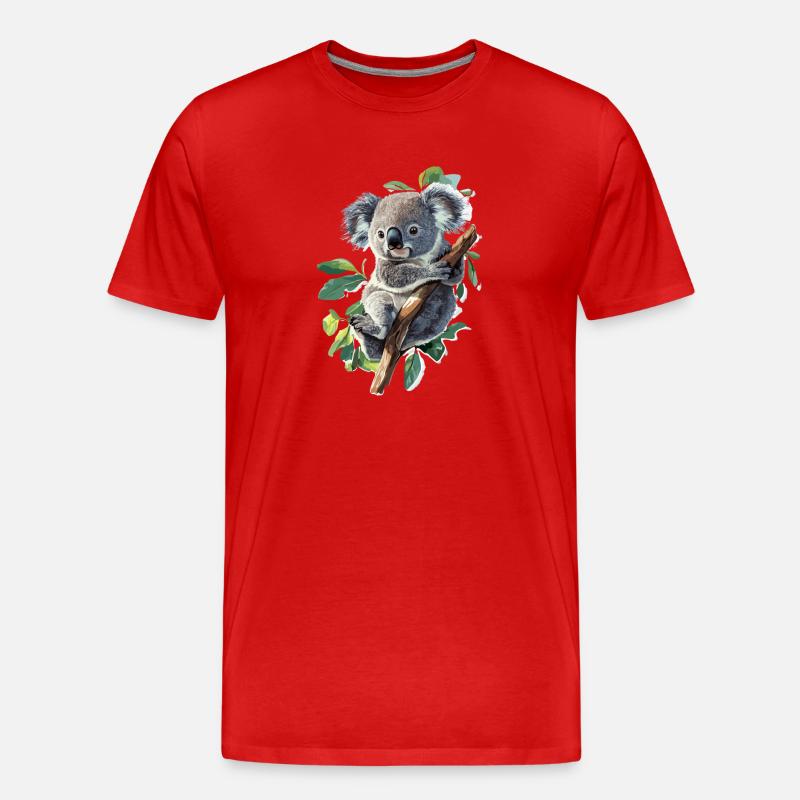 Koala - Männer Premium Bio T-Shirt - Rot