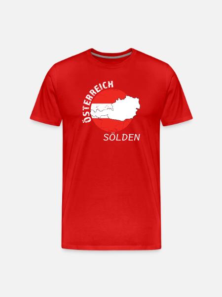 Sölden - Männer Premium Bio T-Shirt - Rot