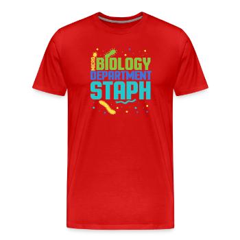 Biology Teacher Biologist Microbiology Biologist - Men's Premium Organic T-Shirt - red - Front - Damien (186cm)