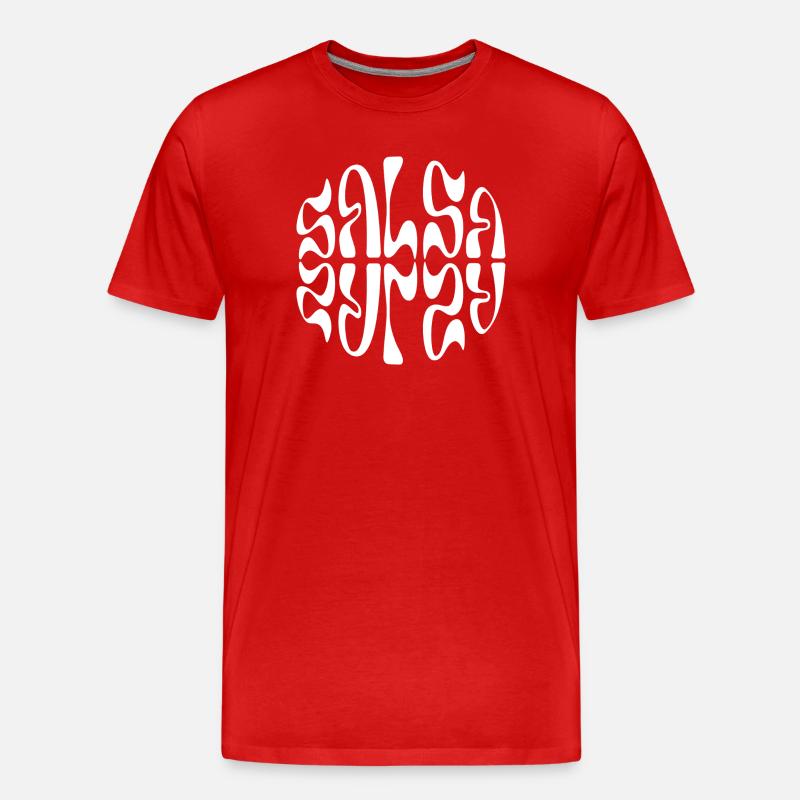 Typographie circulaire Salsa Pulse - T-shirt bio Premium Homme - rouge