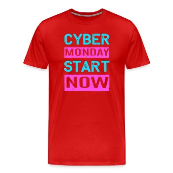Cyber Monday shopping spree - Men's Premium Organic T-Shirt - red - Front - Damien (186cm)