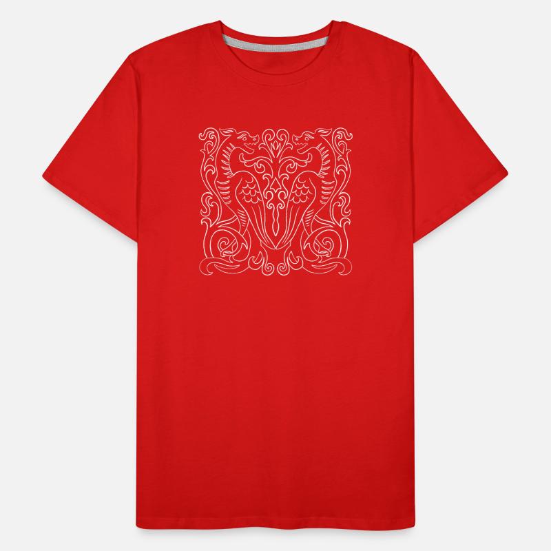 Twin Dragon  Men's Premium Organic T-Shirt