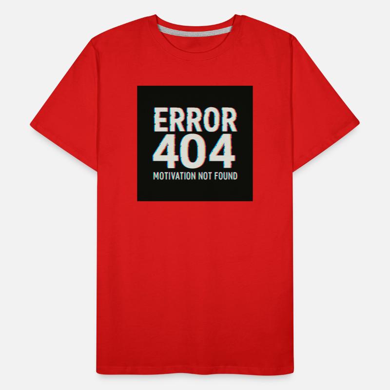 Motivation 404 Glitch Retro Männer Premium Bio T-Shirt