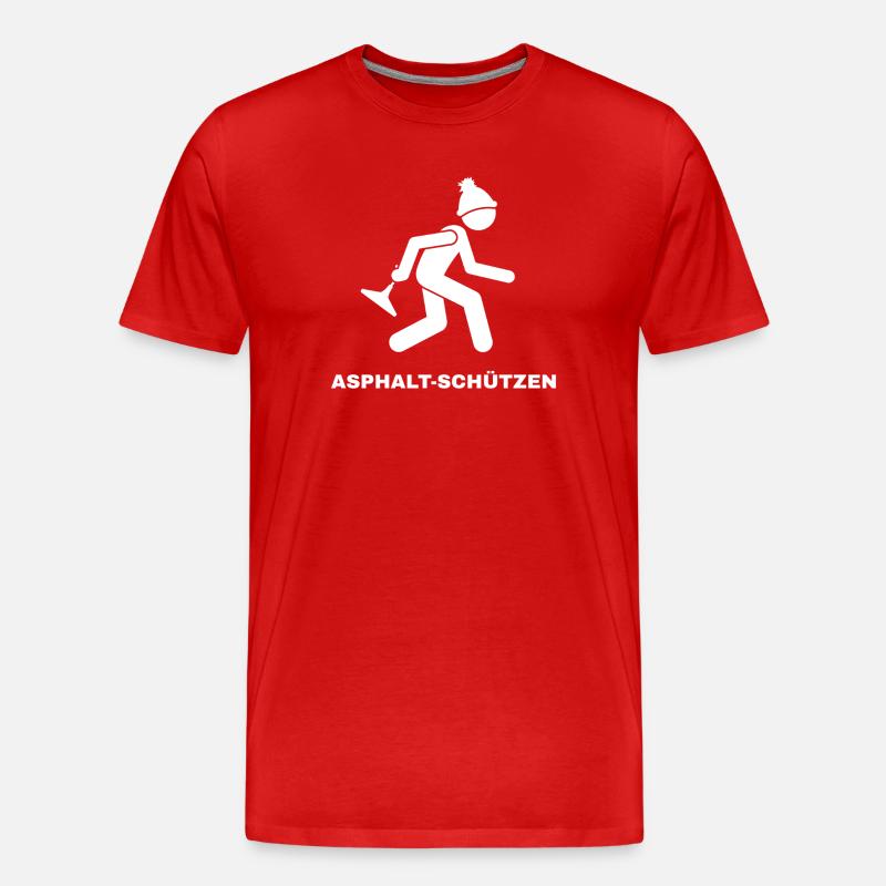 Asphalt-Schützen - Männer Premium Bio T-Shirt - Rot