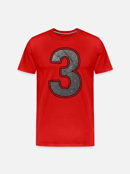 Rusty Industrial Number 3 - Men's Premium Organic T-Shirt - red