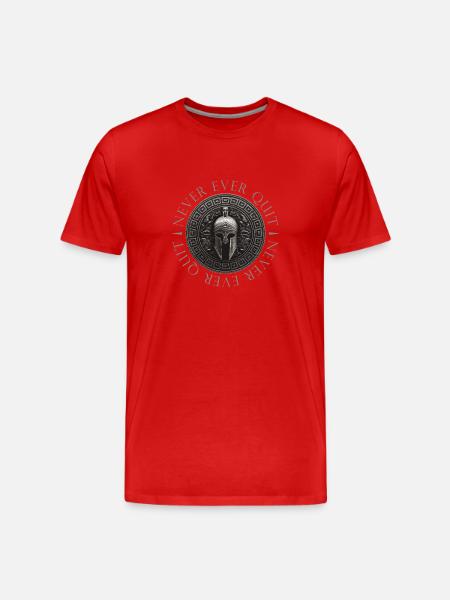 Spartan Saying Motivation - Men's Premium Organic T-Shirt - red