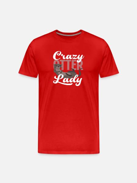 Seeotter-dame - Männer Premium Bio T-Shirt - Rot