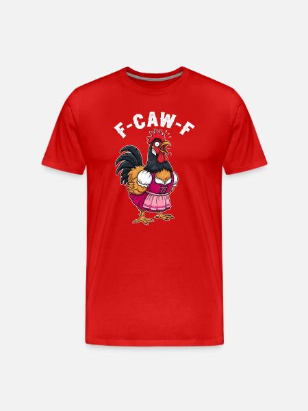 F-CAW-F Crow Funny Halloween Saying - Men's Premium Organic T-Shirt - red