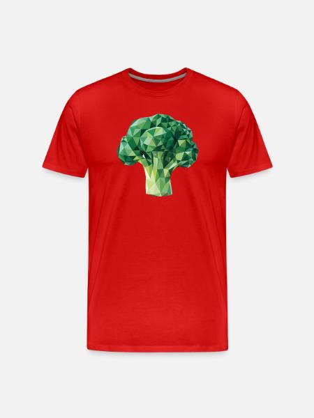 Brokkoli - Cool Vegetable Logo - Men's Premium Organic T-Shirt - red