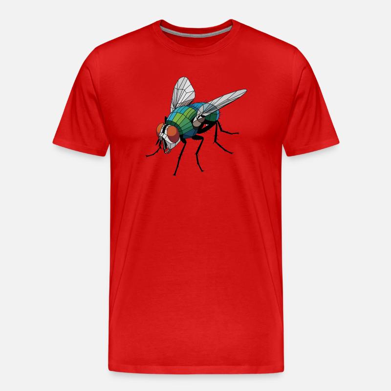 Fly - Cooles Low-Poly-Logo - Männer Premium Bio T-Shirt - Rot