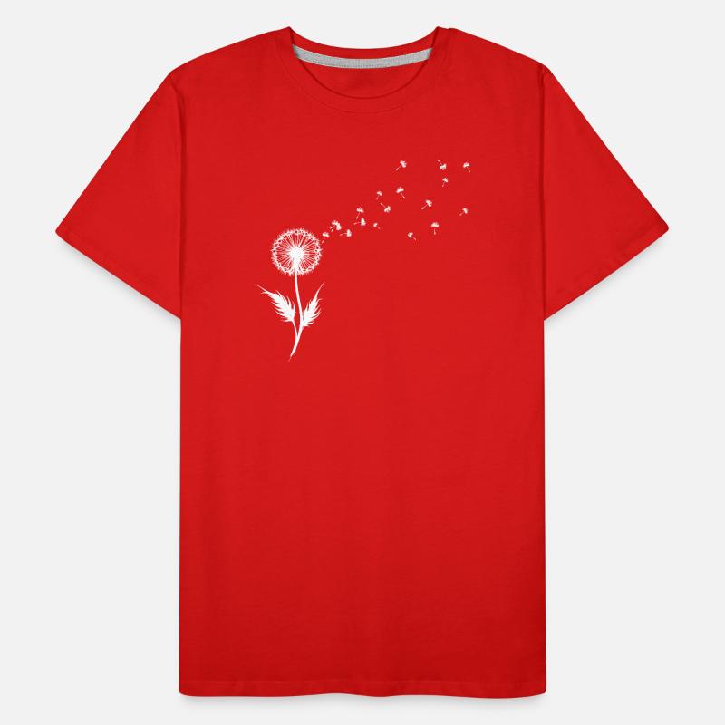 Silhouette de graines de pissenlit T-shirt bio Premium Homme
