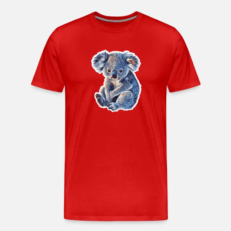 Koala - Männer Premium Bio T-Shirt - Rot