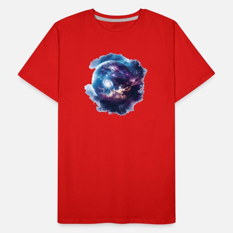 Cosmic Vortex Galaxy Men's Premium Organic T-Shirt