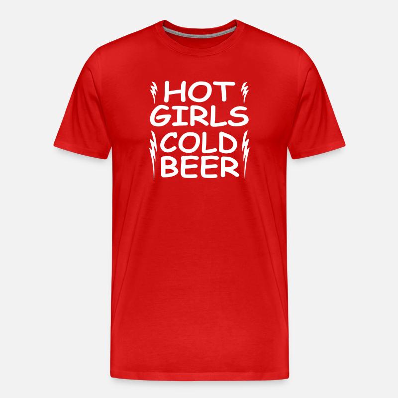 Bier - Männer Premium Bio T-Shirt - Rot