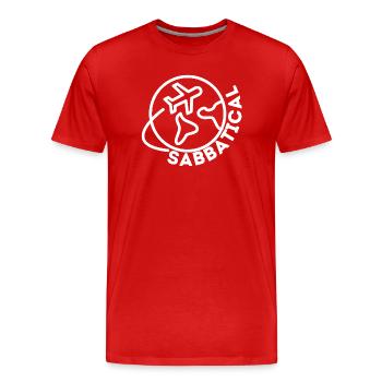 Sabbatique - T-shirt bio Premium Homme - rouge - Devant - Damien (186cm)