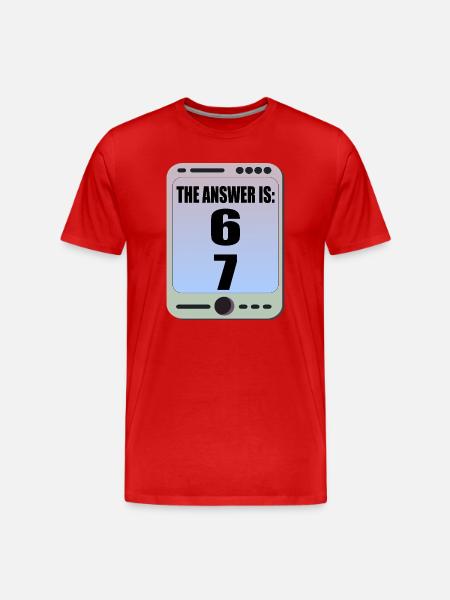 Six Seven 6 7 Meme - Men's Premium Organic T-Shirt - red