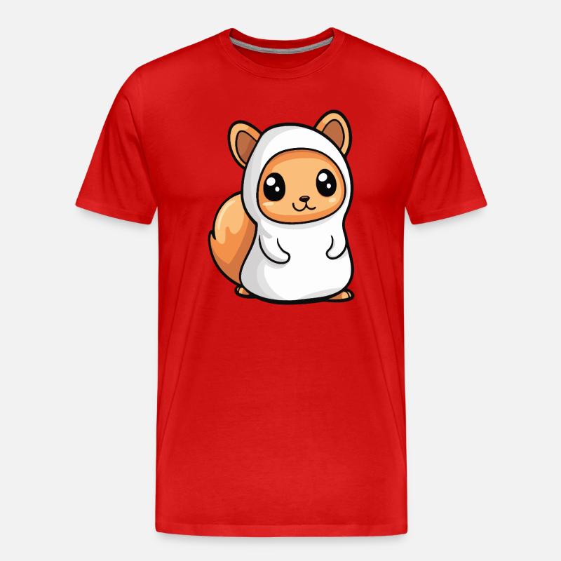 Eichhörnchen Halloween Geist - Männer Premium Bio T-Shirt - Rot