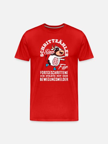 Podomètre? J’utilise le détecteur de mouvement - T-shirt bio Premium Homme - rouge