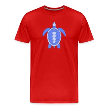 TURTLE - Männer Premium Bio T-Shirt - Rot - Vorne - Damien (186cm)