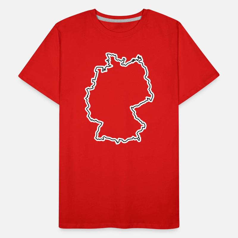 Germany Outline – Minimalist Map Design Men's Premium Organic T-Shirt