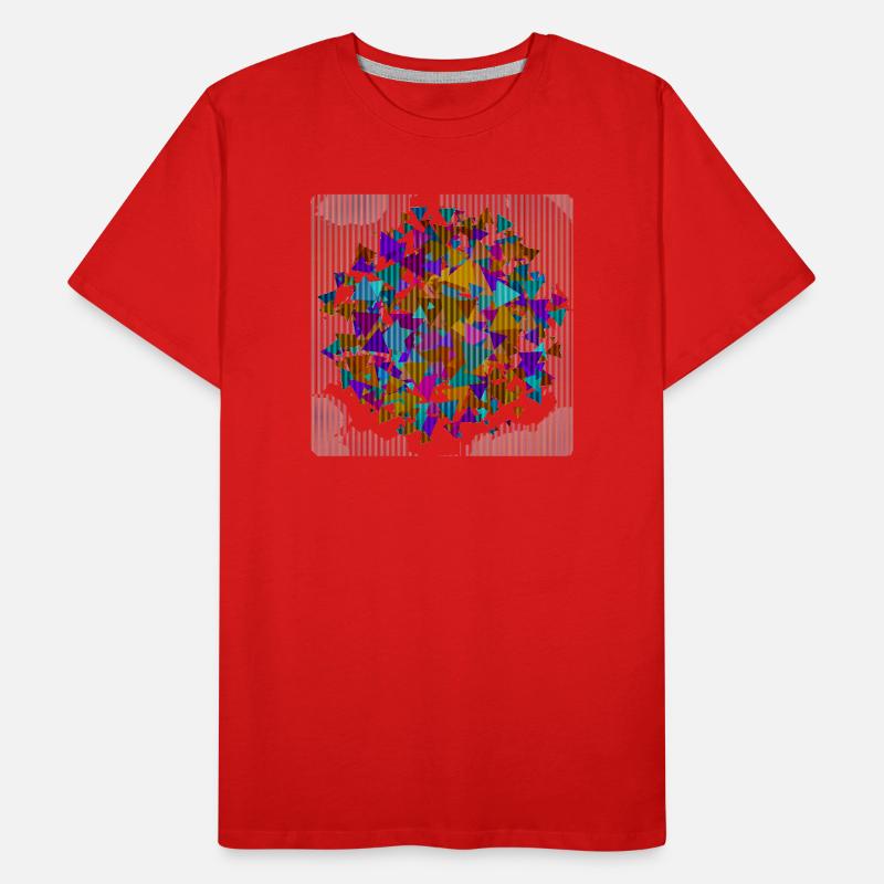 Geometrischer Dreieckskreis Männer Premium Bio T-Shirt