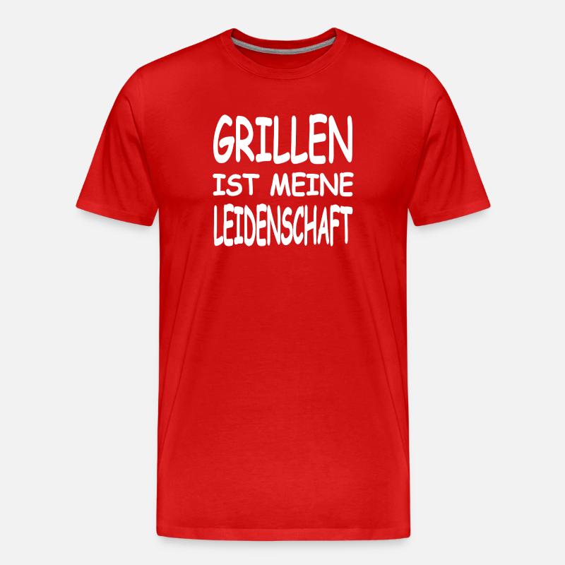 Grillen - Männer Premium Bio T-Shirt - Rot