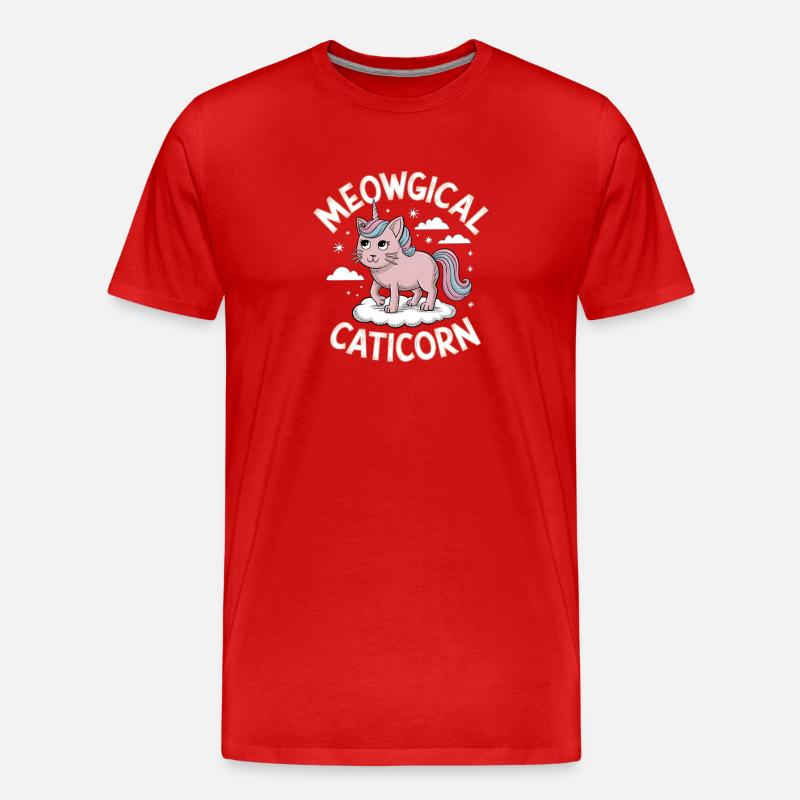Miauiger Sternbock - Männer Premium Bio T-Shirt - Rot