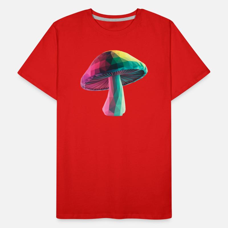 Pilz - Cooles Low-Poly-Logo Männer Premium Bio T-Shirt