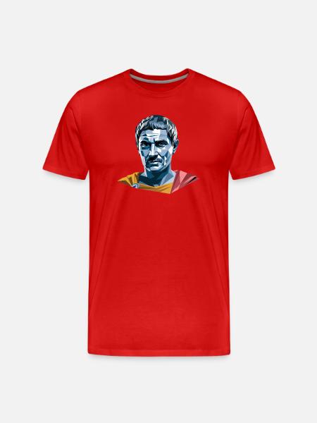 Caesar - Cooles Geschichtslogo - Männer Premium Bio T-Shirt - Rot