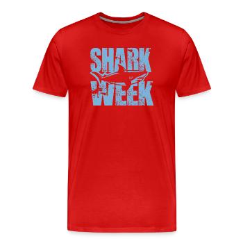 Semaine du Requin - T-shirt bio Premium Homme - rouge - Devant - Damien (186cm)