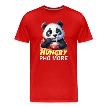 Panda Affamé Pho Plus - T-shirt bio Premium Homme - rouge - Devant - Damien (186cm)