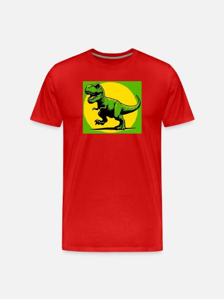 dinosaur - Men's Premium Organic T-Shirt - red