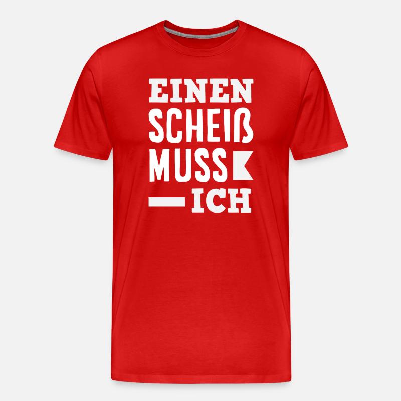 N Scheiß muss ich – Mittelfinger - Männer Premium Bio T-Shirt - Rot