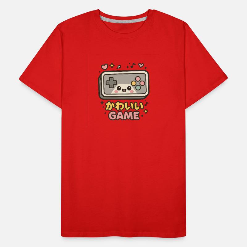 Kawaii Game Controller Illustration Men's Premium Organic T-Shirt
