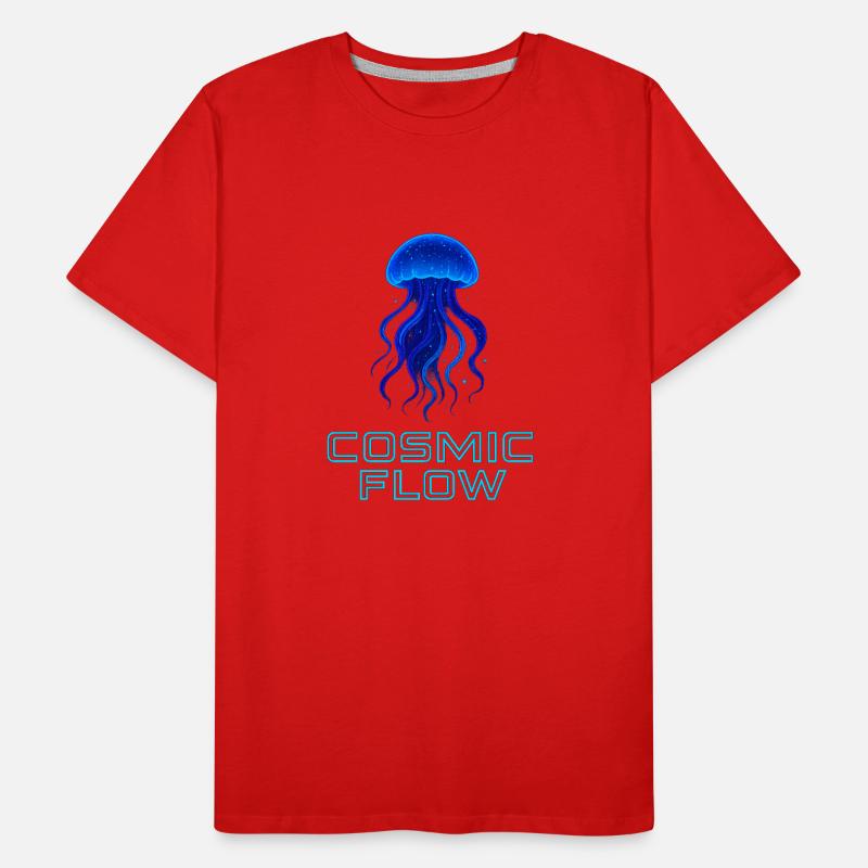 Méduse de mer cosmique néon T-shirt bio Premium Homme